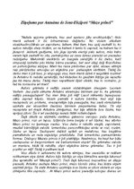 Essays 'Ziņojums par Antuāna de Sent-Ekziperī "Mazo princi"', 1.