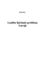 Research Papers 'Laulību šķiršanas problēma Latvijā', 1.