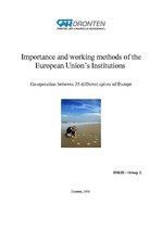 Research Papers 'Importance and Working Methods of the European Union’s Institutions', 1.