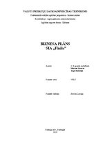 Business Plans 'Biznesa plāns SIA "Finišs"', 1.