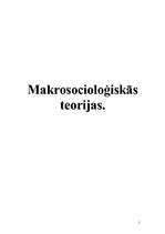 Summaries, Notes 'Makrosocioloģijas teorijas', 1.