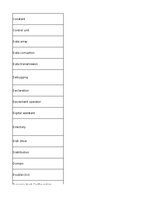 Summaries, Notes 'Information Technology - glossary', 3.