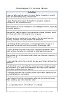 Summaries, Notes 'Information Technology - glossary', 10.