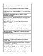 Summaries, Notes 'Information Technology - glossary', 12.