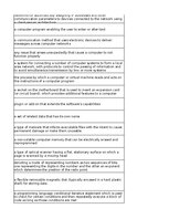 Summaries, Notes 'Information Technology - glossary', 13.