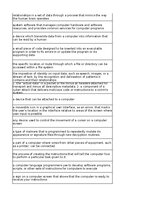 Summaries, Notes 'Information Technology - glossary', 16.