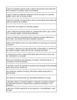 Summaries, Notes 'Information Technology - glossary', 17.