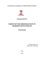 Research Papers 'Parts of the preparation in Modern pentathlon', 1.