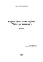 Research Papers 'Regīnas Ezeras stāstu krājums "Princeses fenomens"', 1.