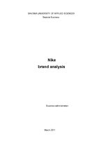 Research Papers 'Brand Analysis "Nike"', 1.