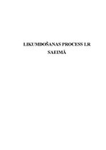Research Papers 'Likumdošanas process Latvijas Republikas Saeimā', 1.