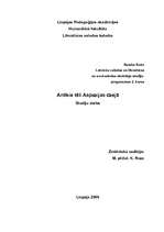 Research Papers 'Antīkie tēli Aspazijas dzejā', 1.