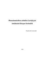 Research Papers 'Piensaimniecības attīstība Latvijā pēc iestāšanās ES', 1.