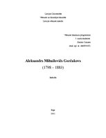 Research Papers 'Aleksandrs Mihailovičs Gorčakovs(1798 - 1883)', 1.