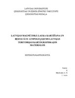 Research Papers 'Latvijas magnētiskā lauka kartēšana un rezultātu atspoguļojums Latvijas teritori', 1.