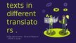 Presentations 'Comparison of texts in different translators', 1.