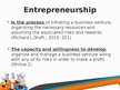 Presentations 'Differences between Entrepreneurship and Management', 6.