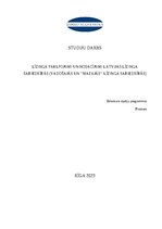 Research Papers 'Līzinga paklpojumi un nosacījumi Latvijas līzinga sabiedrībās (vadošajās un ‘’ma', 1.