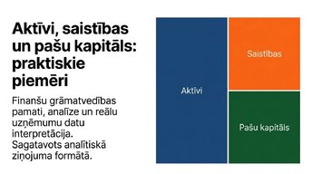 Presentations 'Aktīvi, saistības un pašu kapitāls', 1.