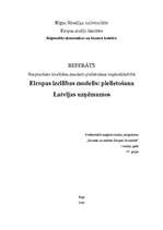 Research Papers 'Eiropas izcilības modelis: pielietošana Latvijas uzņēmumos', 1.