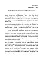 Essays 'The role of linguistic knowledge in development of translator's competence', 1.