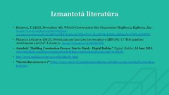 Presentations 'Būvdarbu procesi un operācijas', 22.