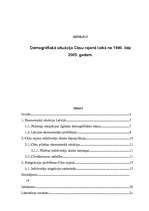 Research Papers 'Demogrāfiskā situācija Cēsu rajonā laikā no 1990. līdz 2005. gadam', 1.
