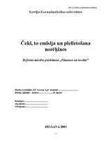 Research Papers 'Čeki, to emisija un pielietošana norēķinos', 1.