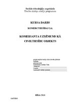Research Papers 'Komersanta uzņēmums kā civiltiesību objekts', 1.