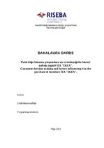 Term Papers 'Patērētāju lēmumu pieņemšana un to ietekmējošie faktori mēbeļu iegādē SIA "IKEA"', 1.