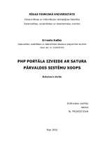 Term Papers 'PHP portāla izveide ar satura pārvaldes sistēmu Xoops', 1.