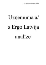 Research Papers 'Uzņēmuma AS "Ergo Latvija" analīze', 2.