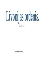 Research Papers 'Livonijas ordenis', 1.