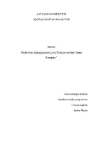 Research Papers 'Nodevības atspoguļojums romānā "Anna Kareņina"', 1.