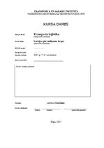 Research Papers 'Latvijas pārvadājumu tirgus', 1.