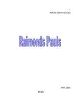Research Papers 'Raimonds Pauls - izcila personība', 1.