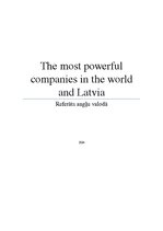 Research Papers 'The Most Powerful Companies in the World and Latvia', 1.