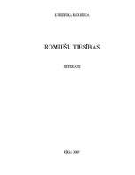 Research Papers 'Romiešu tiesības', 1.
