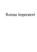 Research Papers 'Romas imperatori', 1.
