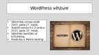 Presentations 'WordPress ievainojamības', 3.