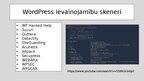 Presentations 'WordPress ievainojamības', 19.