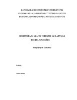 Research Papers 'Iedzīvotāju skaita ietekme uz Latvijas tautsaimniecību', 1.