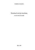 Research Papers 'Termina "Latvija" izcelsme', 1.