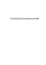 Research Papers 'Socializācija pirmsskolas periodā', 1.