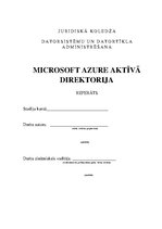 Research Papers 'Microsoft Azure aktīvā direktorija', 1.