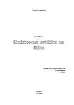 Research Papers 'Eksistences estētika un ētika', 1.
