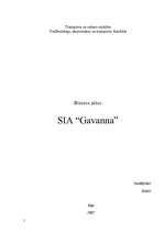 Business Plans 'SIA "Gavanna"', 1.