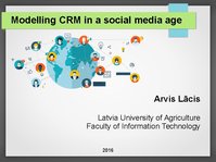 Presentations 'Modelling CRM in a Social Media Age', 1.
