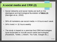 Presentations 'Modelling CRM in a Social Media Age', 5.