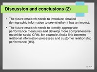 Presentations 'Modelling CRM in a Social Media Age', 13.